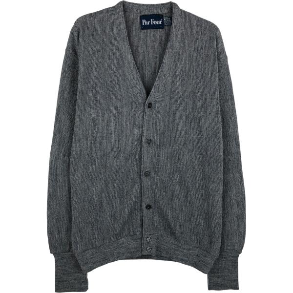 古着 80年代~ Par Four アクリルニットカーディガン USA製 メンズM相当 ヴィンテージ...