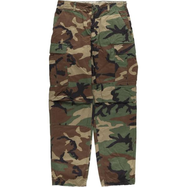 古着 80年代 米軍実品 迷彩柄 ウッドランドカモ ミリタリー カーゴパンツ コンバットパンツ US...