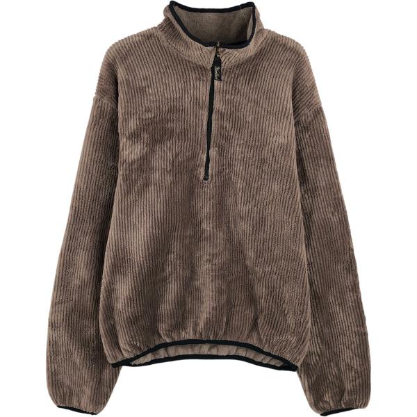 古着 00年代 ウールリッチ WOOLRICH ハーフジップ パイル コーデュロイ フリースプルオー...