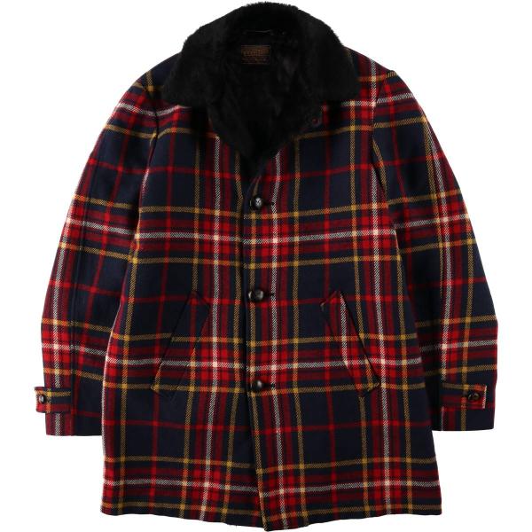古着 60年代~ ペンドルトン PENDLETON チェック柄 ウールハーフコート メンズL相当 ヴ...