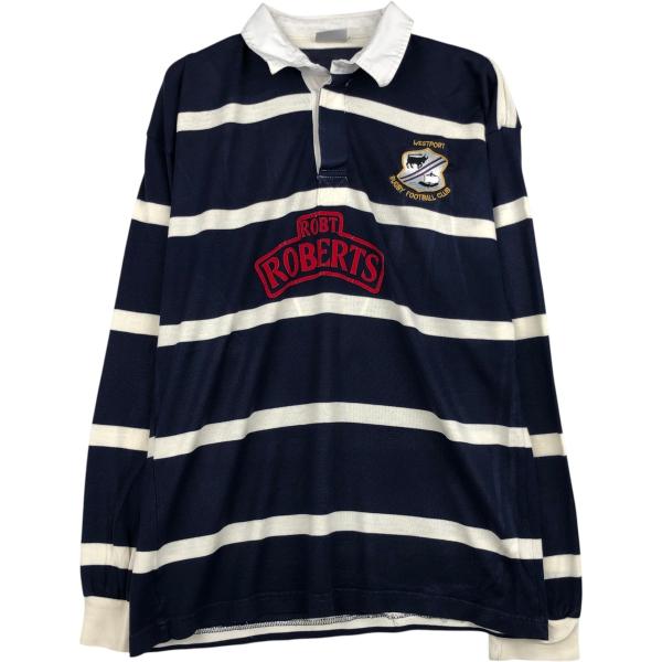 古着 80~90年代 オニール O'Neills ボーダー柄 長袖 ラガーシャツ メンズL相当 /e...