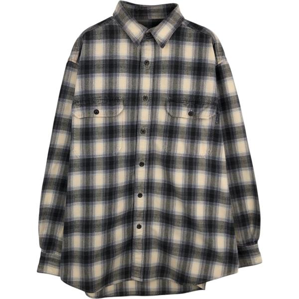 古着 00年代 ウールリッチ WOOLRICH オンブレチェック 長袖 ライトネルチェックシャツ メ...
