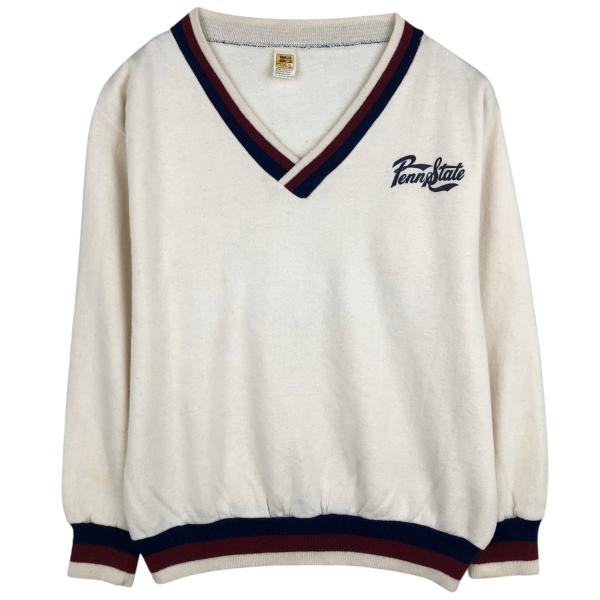 古着 80年代 ベルバシーン ペンシルベニア大学 Vネック カレッジスウェットシャツ トレーナー U...