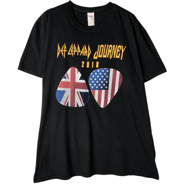古着 ギルダン GILDAN DEF LEPPARD デフレパード 星条旗柄 バンドTシャツ バンT...