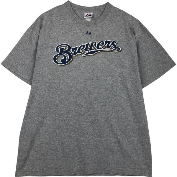 古着 00年代 マジェスティック Majestic MLB ミルウォーキーブリュワーズ スポーツプリ...