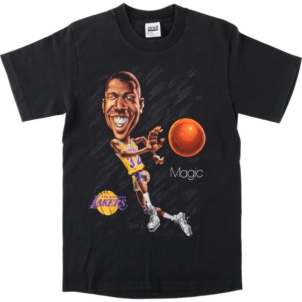 古着 ~90年代 アンビル NBA ロサンゼルス レイカーズ マジックジョンソン スポーツTシャツ ...