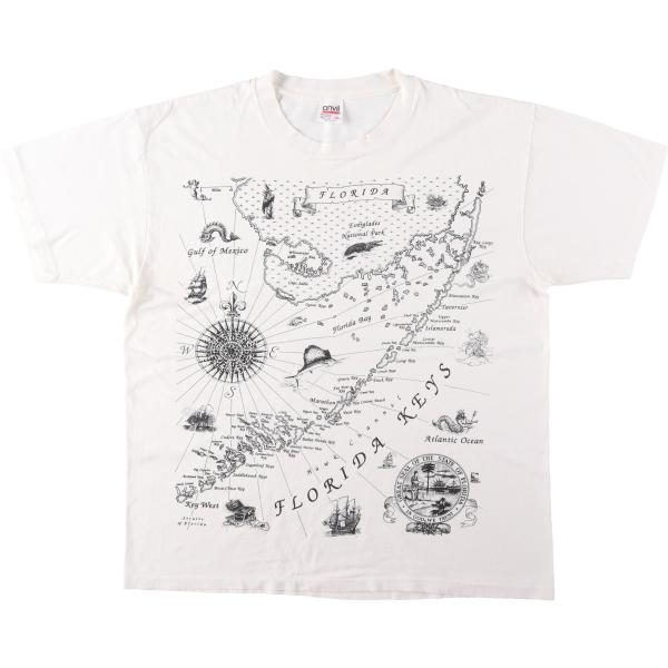 古着 90年代 アンビル Anvil プリントTシャツ USA製 メンズXL相当 ヴィンテージ /e...