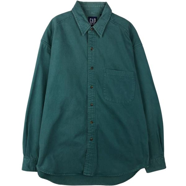 古着 90年代 ギャップ GAP オールドギャップ 長袖 コットンシャツ メンズL相当 ヴィンテージ...