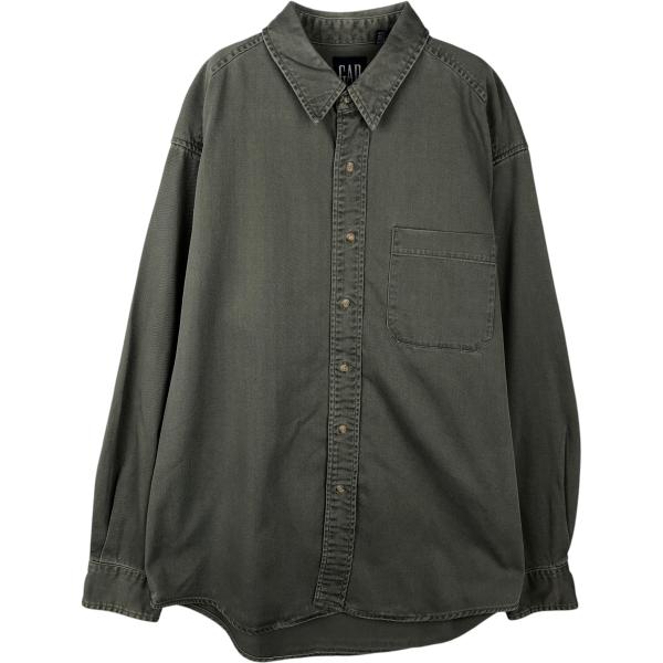 古着 90年代 ギャップ GAP オールドギャップ 長袖 コットンシャツ メンズL相当 ヴィンテージ...