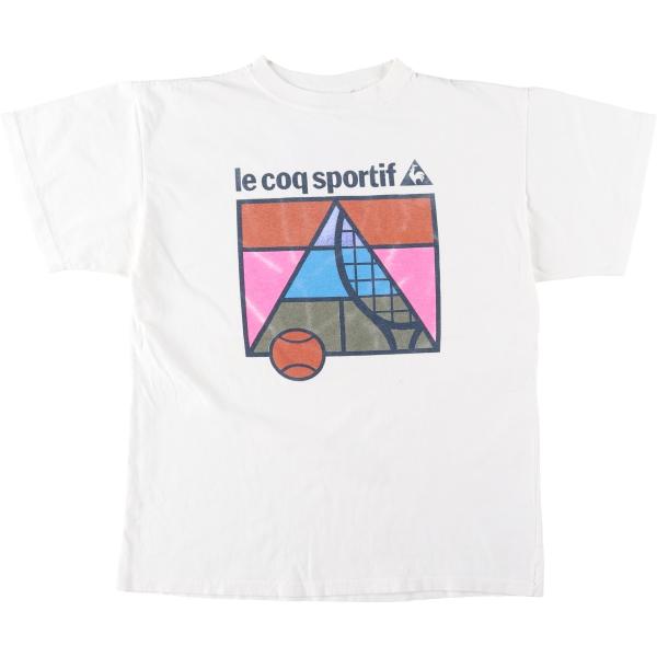 古着 90年代 ルコックスポルティフ le coq sportif スポーツプリントTシャツ メンズ...