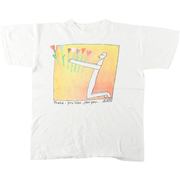 古着 90年代 D and D プリントTシャツ メンズM相当 /eaa645177