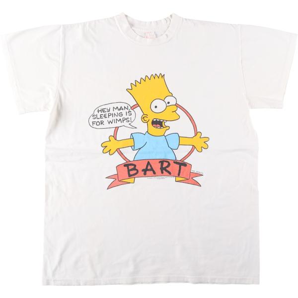 古着 90年代 THE SIMPSONS シンプソンズ BART バート キャラクタープリントTシャ...