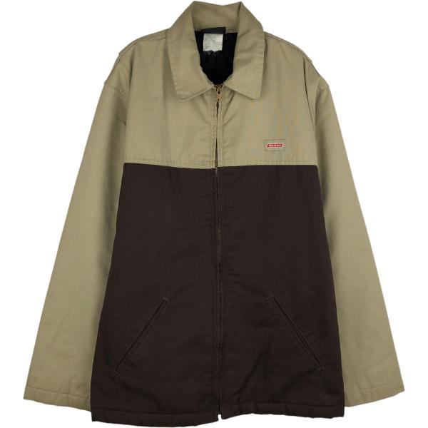 古着 ディッキーズ Dickies ツートン 中綿入り ワークジャケット メンズXL相当 /eaa6...