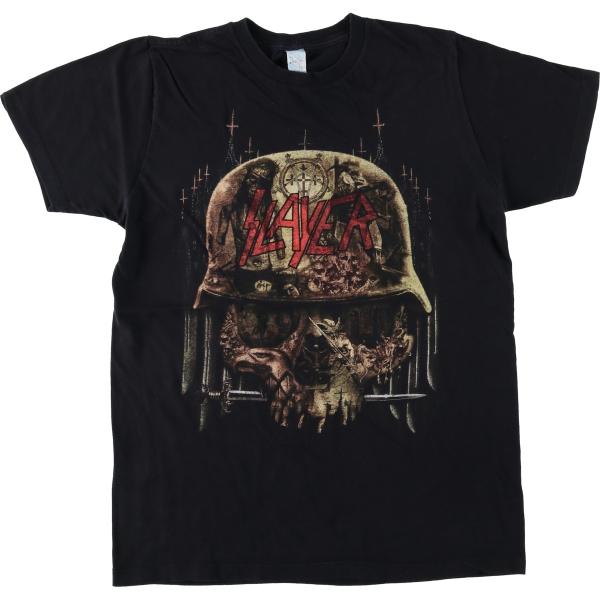 古着 SLAYER スレイヤー バンドTシャツ バンT USA製 メンズM相当 /eaa646796