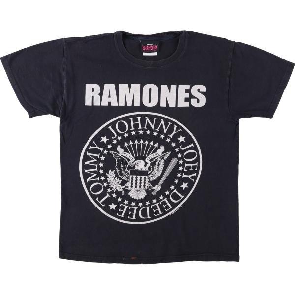 古着 00年代 RAMONES ラモーンズ 鷲柄 イーグル柄 バンドTシャツ バンT メンズM相当 ...