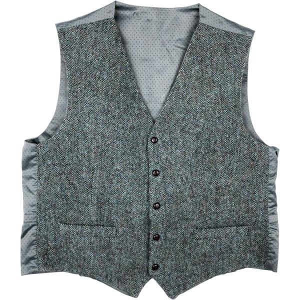 古着 ハリスツイード Harris Tweed 前開き ウールべスト XXL メンズXXL相当 /e...