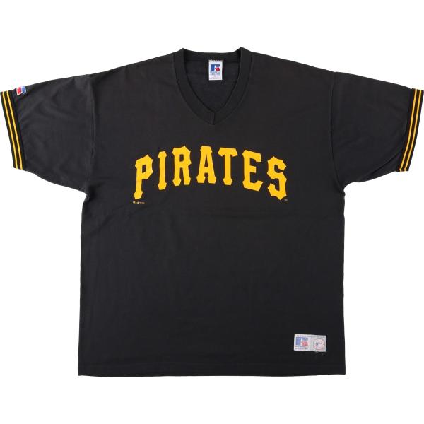 古着 90年代 ラッセル MLB PITTSBURGH PIRATES ピッツバーグパイレーツ Vネ...