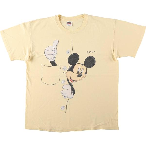 古着 90年代 アンビル Anvil MICKEY MOUSE ミッキーマウス キャラクタープリント...