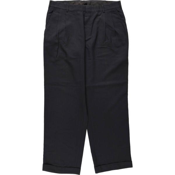 古着 ランズエンド LANDS'END ツータック ウールパンツ スラックス メンズw35相当 /e...