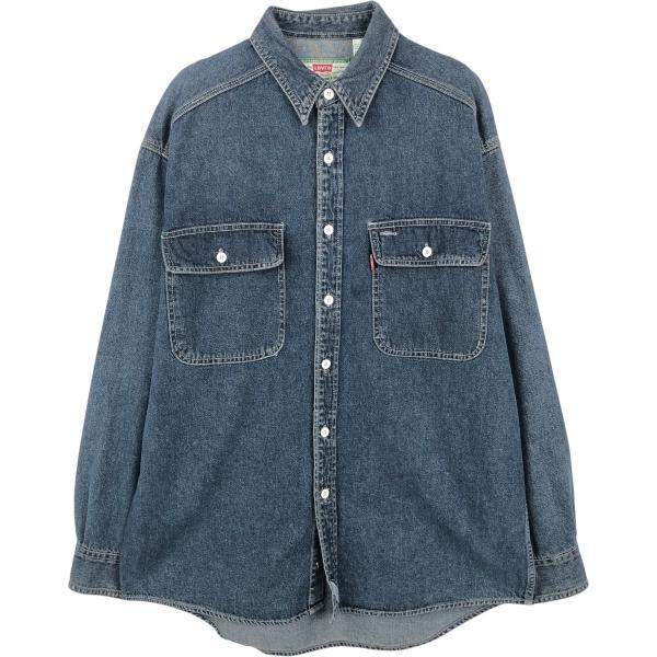 古着 リーバイス Levi's 長袖 デニムシャツ メンズM相当 /eaa666236