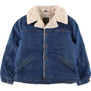 古着 70~80年代 ラングラー Wrangler WRANGE COAT ランチコート デニムボア ランチコート USA製 メンズXL ヴィンテージ /evb003428｜jamtrading1