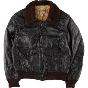 古着 80年代 エルエルビーン L.L.Bean G-1タイプ レザーフライトジャケット USA製 メンズL ヴィンテージ /evb003998｜jamtrading1