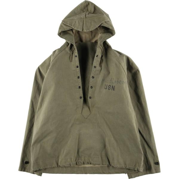 古着 米軍実品 40~50年代 U.S.NAVY N-2 レインデッキパーカー ミリタリー レインコ...