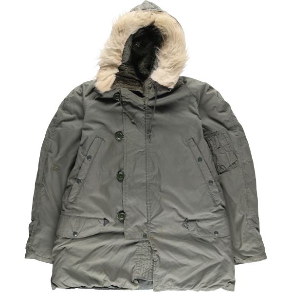 古着 80年代 米軍実品 N-3B ミリタリー フライトジャケット USA製 LARGE メンズL相...