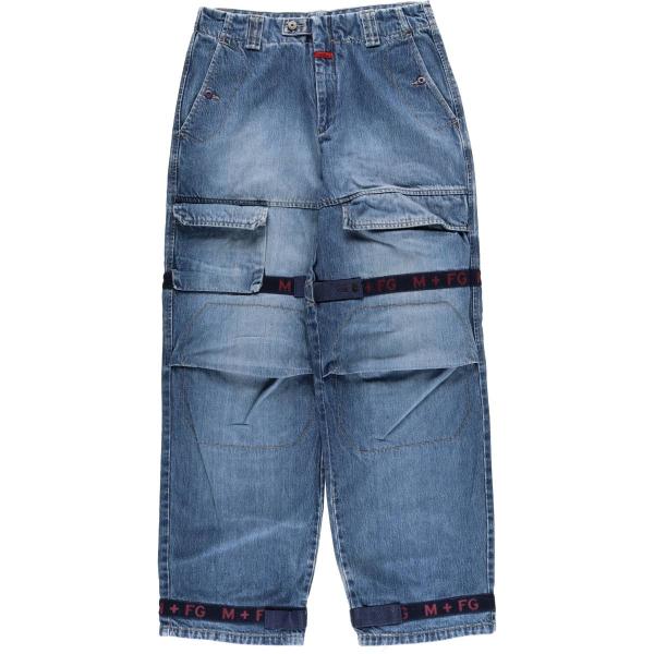 古着 マリテフランソワジルボー MARITHE FRANCOIS GIRBAUD テープ付き ストレ...