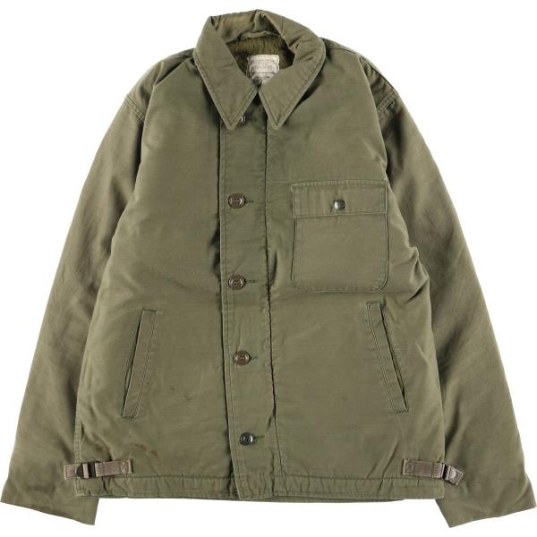 古着 80年代 米軍実品 A-2 ミリタリー デッキジャケット USA製 メンズM相当 ヴィンテージ...