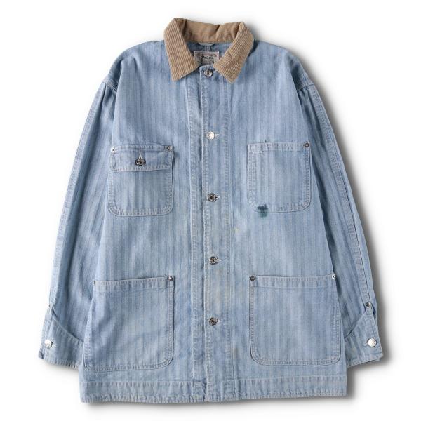 古着 80年代 ラルフローレン Polo Ralph Lauren ヘリンボーン デニムカバーオール...