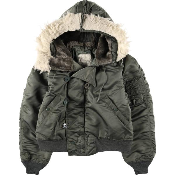 古着 80年代 米軍実品 N-2B 中綿入り ミリタリー フライトジャケット USA製 MEDIUM...