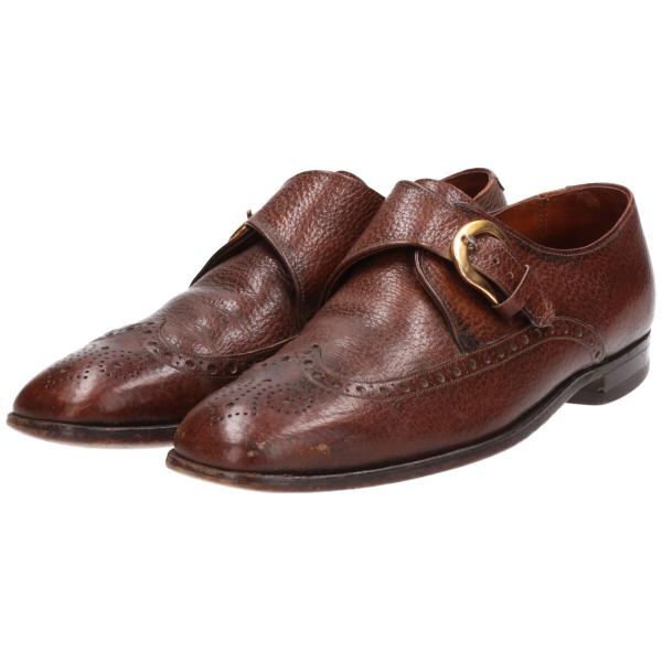 古着 ~50年代 THE EDWIN CLAPP ウィングチップ モンクストラップシューズ 10 メ...