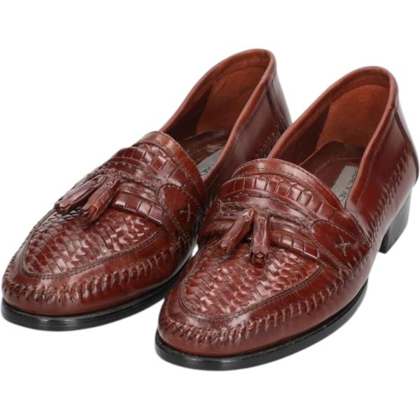 古着 ステイシーアダムス STACY ADAMS 編み込み タッセルローファー ８1/2M メンズ2...