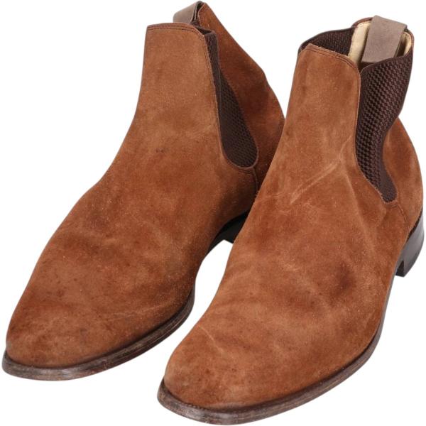 古着 Barker スエード サイドゴアブーツ 英国製 42 メンズ27.5cm相当 /saa014...