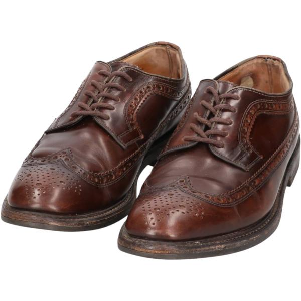 古着 ローク Loake SOVEREIGN フルブローグ ウイングチップシューズ 英国製 9 メン...