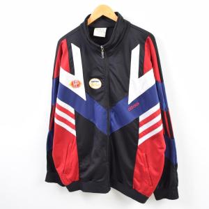 80〜90年代 アディダス adidas バックプリント フロッキープリント ジャージ トラックジャケット メンズXL ヴィンテージ 【中古】 【190704】 /wbf5127｜jamtrading1