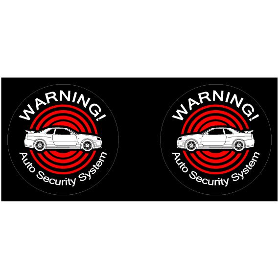 セキュリティステッカー(Skyline 34GTRタイプ)