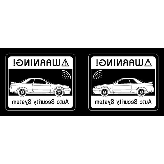 セキュリティステッカー(Skyline GT-R R32タイプ)