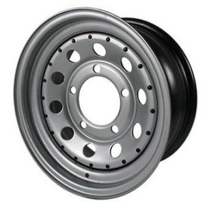 ウルフスタイルブラックスチールホイール4本（5本）セット16×6.5J