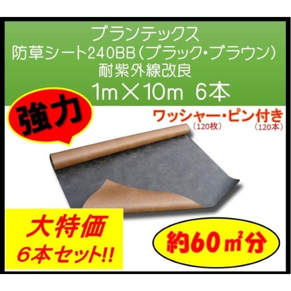 ザバーン プランテックス デュポン社 防草シート 240BB プランテックス240BB ブラック・ブ...