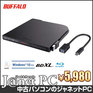 BUFFALO バッファロー ポータブルBlu-rayドライブ BDXL Windows Mac対応  Type-Cケーブル付属 BRXL-PT6U3-BKD【展示品】｜janetpc