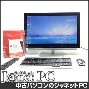 中古パソコン Windows8 23型フルHD液晶一体型 Core i7-4700MQ 2.40GHz RAM8GB HDD3TB ブルーレイ 地デジ 無線 Microsoft Office 富士通 FH78/LD【1972】｜janetpc