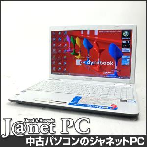 中古ノートパソコン Windows7 15.6型ワイド液晶 Pentium P6200 2.13GHz RAM4GB HDD500GB DVDマルチ 無線 Office付属 東芝 T350/34BW【2405】｜janetpc