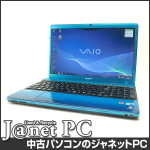 中古ノートパソコン Windows7 15.5型ワイド液晶 Core i3-380M 2.53GHz RAM4GB HDD500GB DVDマルチ 無線 Office付属 SONY VAIO VPCEB48FJ【2413】｜janetpc