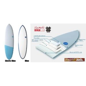 NSP surfboards　 品番 ELEMENTS Hybrid    6'2" x 20 3/4 x 2 5/8　エヌエスピーサーフボード ショートボード　エレメント　ハイブリット｜janis