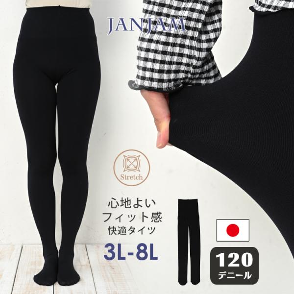 タイツ 大きいサイズ レディース メール便送料350円 120デニール 冬用タイツ ボトムス レッグ...