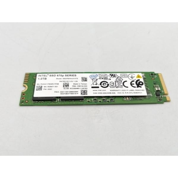 【中古】Intel Intel SSD 670p(SSDPEKNU010TZX1) 1TB/M.2 ...