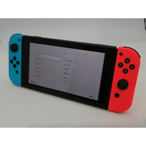 【中古】Nintendo Switch 本体 Joy-Con(L) ネオンブルー/(R) ネオンレッ...