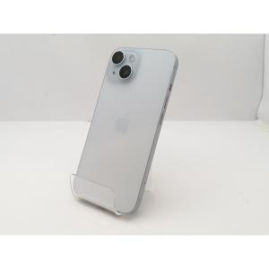 【中古】Apple SoftBank 【SIMフリー】 iPhone 15 256GB ブルー MTMR3J/A【新宿東口】保証期間１ヶ月【ランクC】